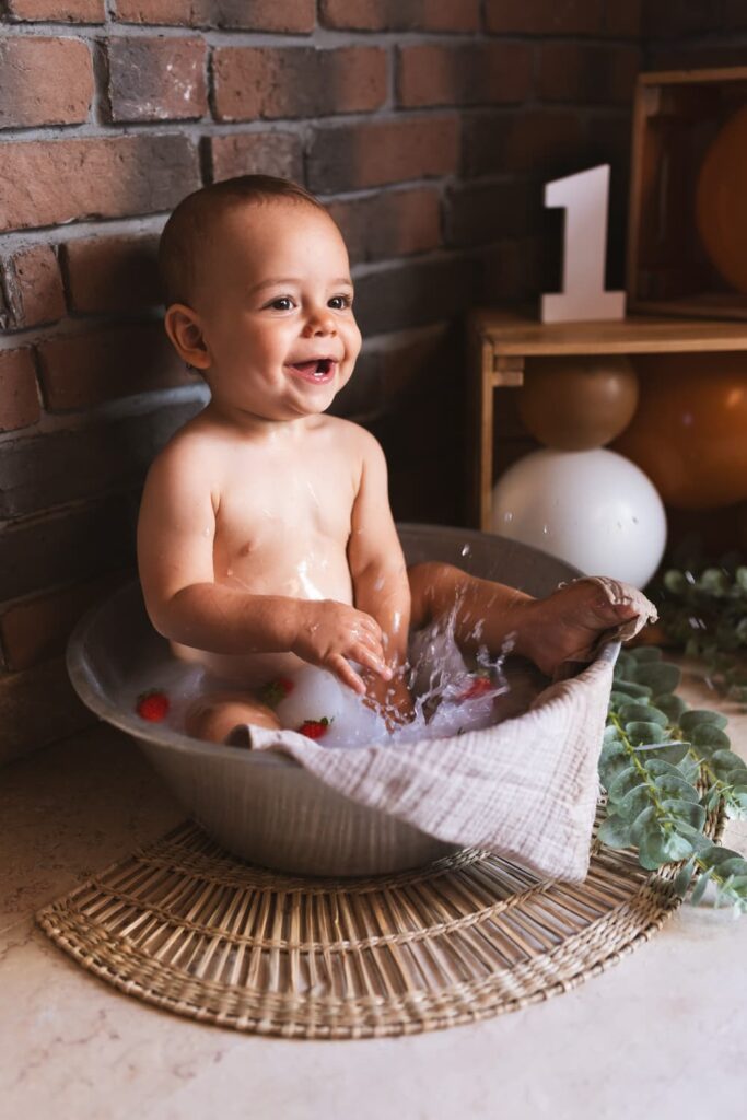 shooting bain de lait bébé 1 an